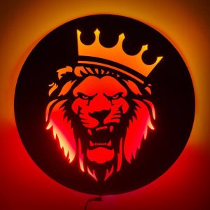 Antique Lion King Roaring Face Home Décor Wall Light for Gift, Living Room, Bedroom Showpiece