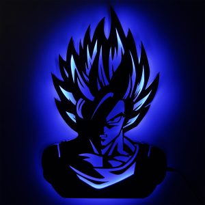 Goku Led Wall décor light, Home Decor L.E.D Logo for Kids, Fits Bedroom, LED Wall Art Gift Goku, Comic Lovers Kids Room Gift