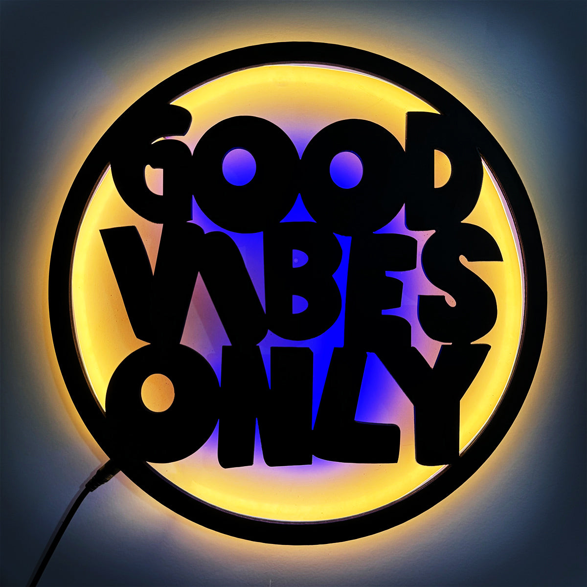 Good Vibes Wall décor Light, Home Decor for Wedding Party, Kids Room, Living Room, Hotel Beach, Decorative Wall Deacor with Led Light Good Vibes Wall décor Light, Home Decor for Wedding Party, Kids Room, Living Room, Hotel Beach, Decorative Wall Deacor with Led Light