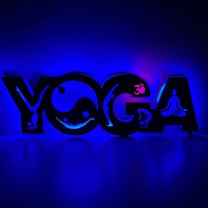 Meditation Yoga Glow in Dark Under UV Neon LED Wall Decor Light